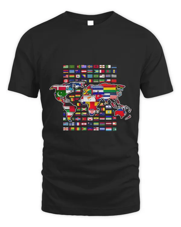 World Map Country Flags Traveling International World Flags