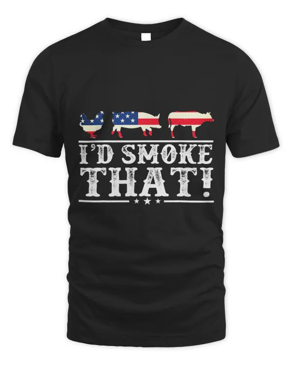 Id Smoke That Smoker Funny Barbecue Retro Grilling Dad