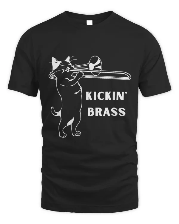 Trombone Player Cat Kicking Brass Music Gifts Trombonist