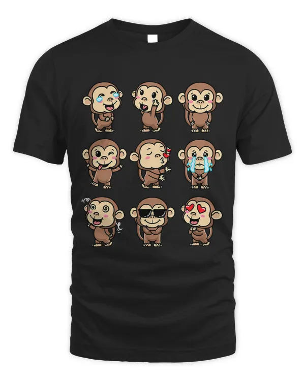 Monkey Lover Emoticons Emotions Cute Girls Boys Kids