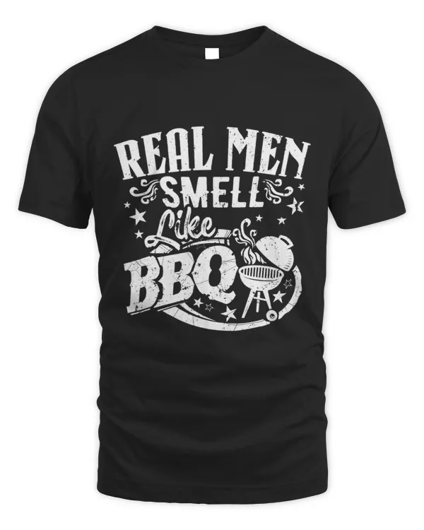Funny BBQ Grilling Real Men Smell Like Barbecue 1