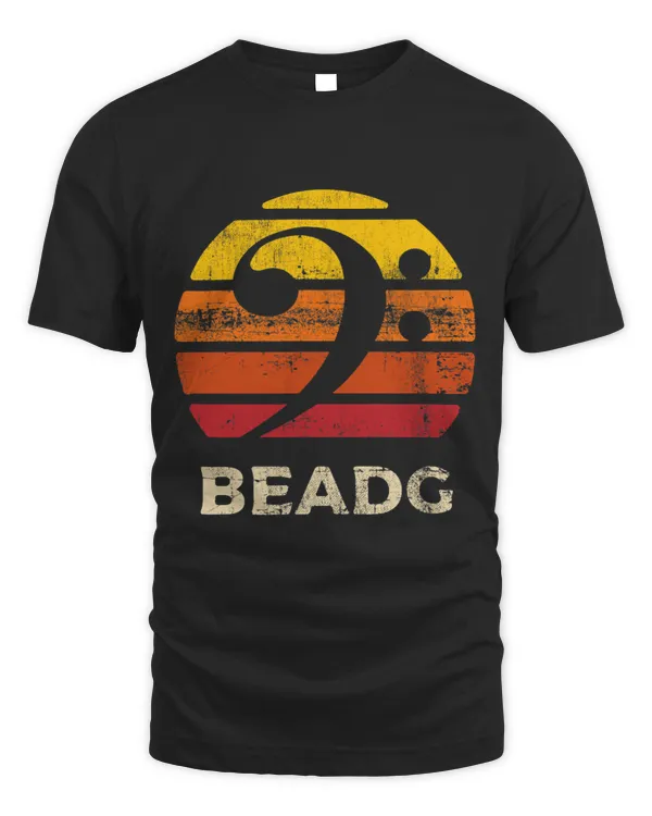 BEADG Vintage Bass Clef Sunset Bassist 5 String Player Gifts