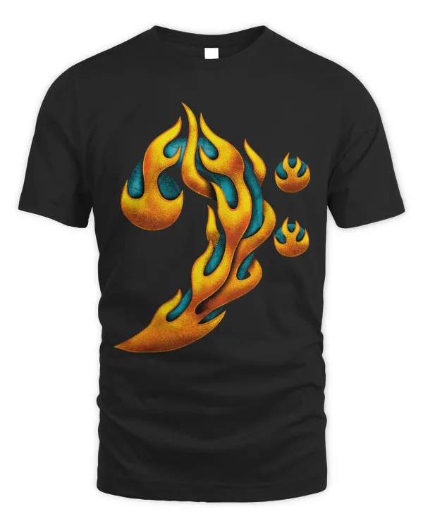 Burning Bass Clef Tribal with Flames Gift for Bass Player