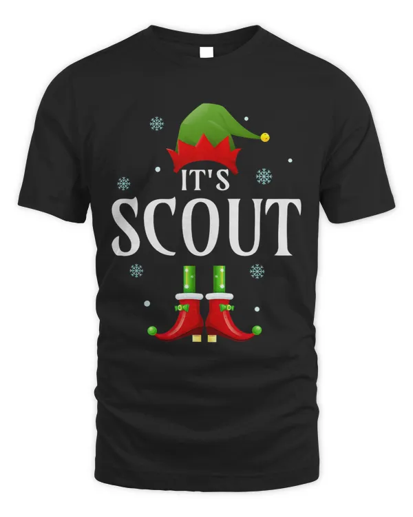 Womens Its Scout Elf Funny Personalized Name Christmas Scout Xmas