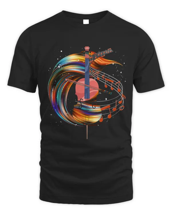 Colorful Music Notes Musician Cello Player Cellist Cello