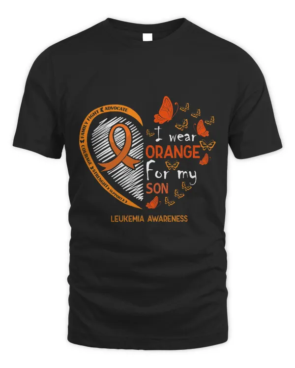 I Wear Orange For My Son Butterfly Leukemia Cancer Awareness