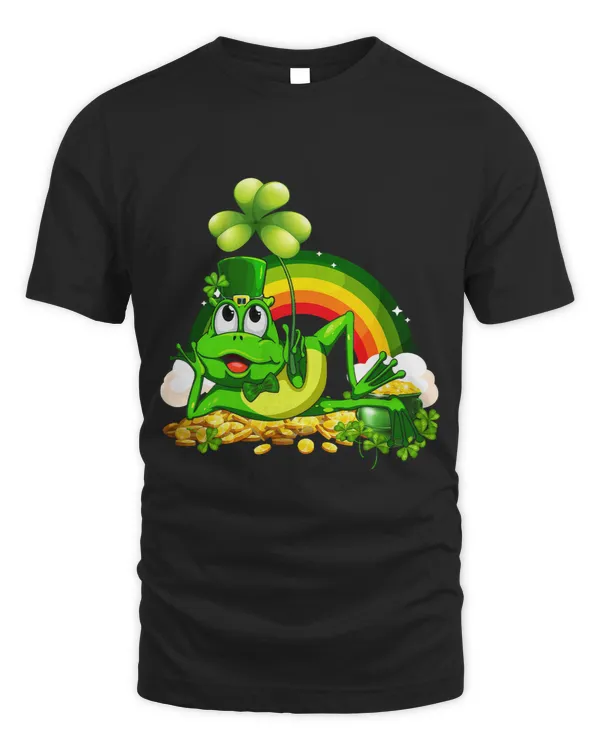 Froggy Frog Leprechaun Frog Cute Happy Patricks Day Wild Animal Frogs