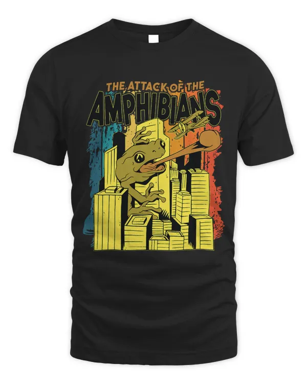 Froggy Frog Vintage frog attacking a city The attack of the amphibians Frogs