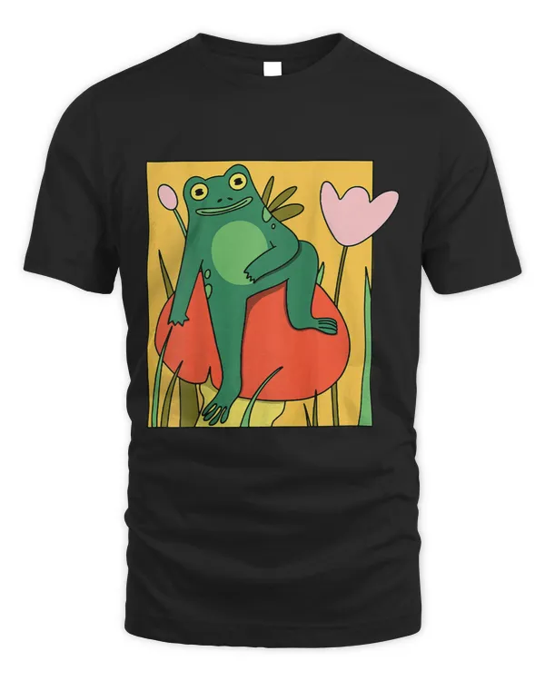 Froggy Frog Cottagecore Nature Lover Goblincore Pastel Mushrooms Frog 2 Frogs