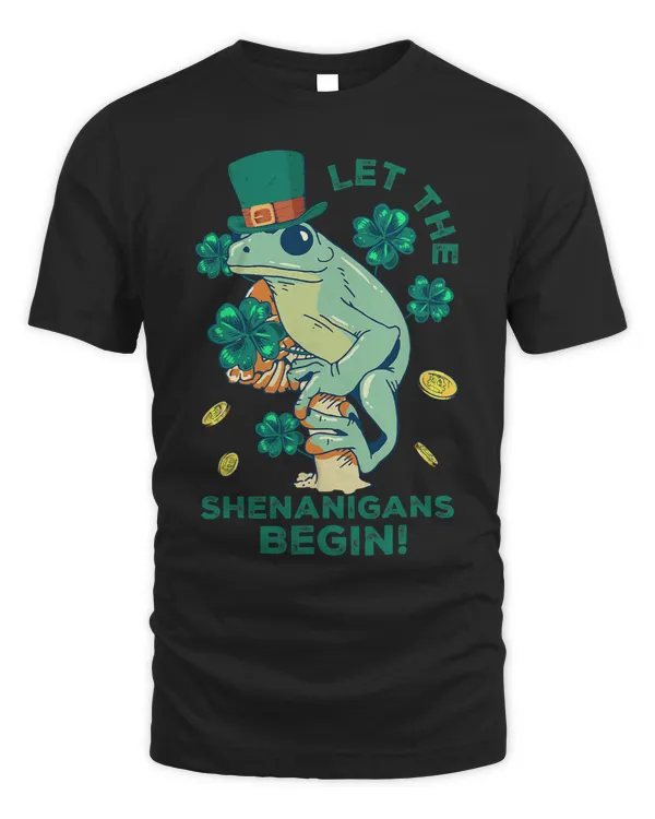 Froggy Frog Let the Shenanigans Begin Cottagecore Frog St Patrick Humor Frogs