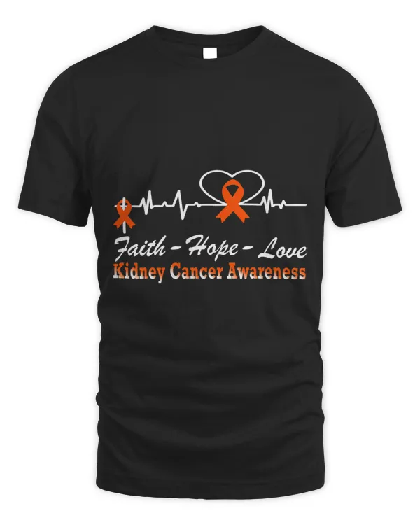 Kidney Cancer Awareness Heartbeat Christian Cross