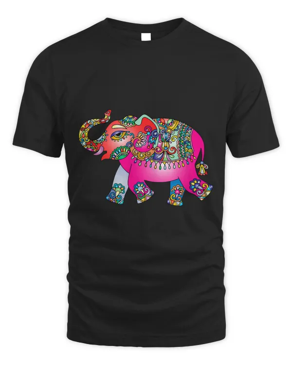 Namaste Yoga Colorful Indian Elephant Tribal Mandala Art Yoga Namaste Meditation