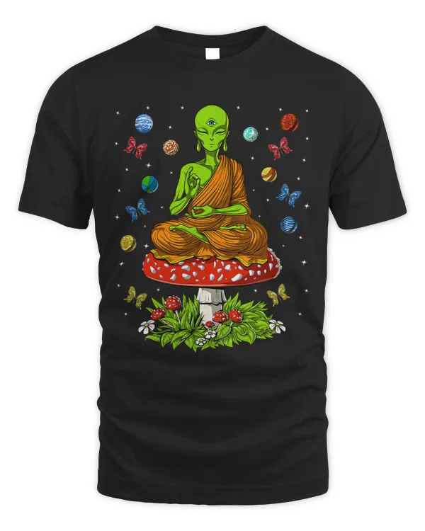 Namaste Yoga Psychedelic Alien Buddha Zen Meditation Yoga Spiritual Meditation