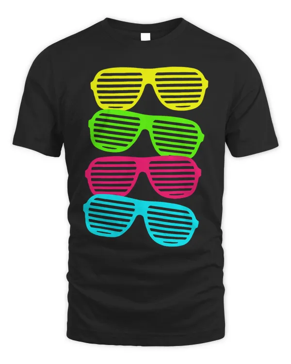 Neon Shutter Shades Cool Stack of Sunglasses Bright