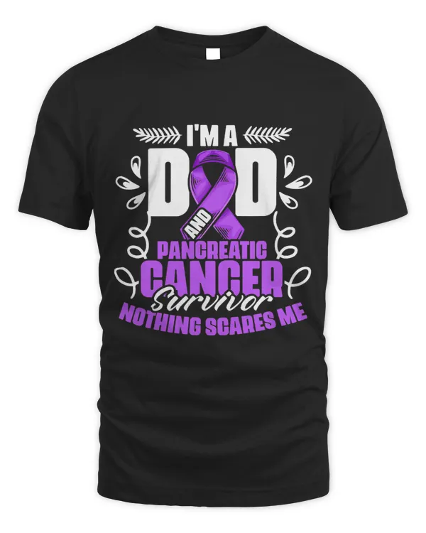 Mens Pancreas Dad Survivor Ribbon Pancreatic Cancer Awareness