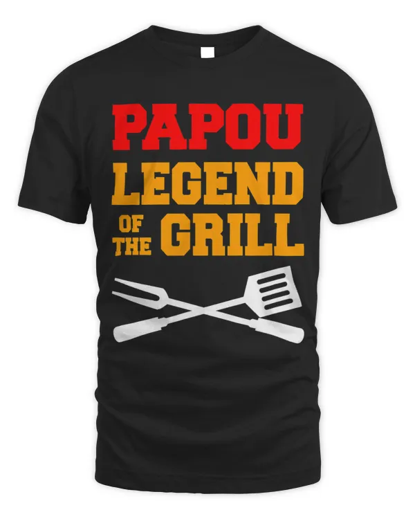 Mens Papou Legend Of The Grill Funny Grilling