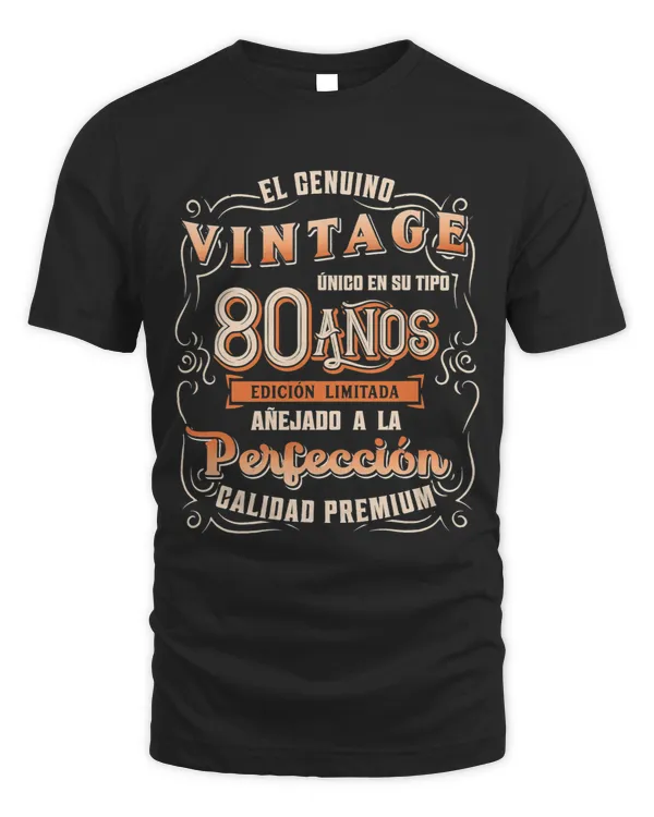 Mens Playera Cumpleaños 80 80th Birthday gift for Men in Spanish