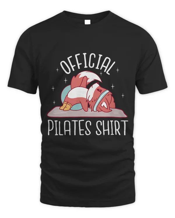 Namaste Yoga Sporty fox makes pilates exercises fox yoga design Meditation
