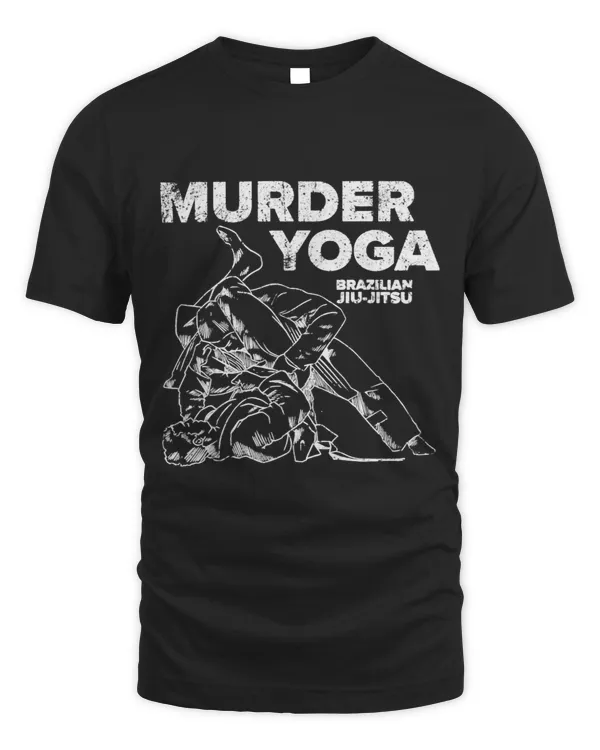 Namaste Yoga Vintage Murder Yoga Funny Jiu Jitsu Wrestling Distressed Meditation