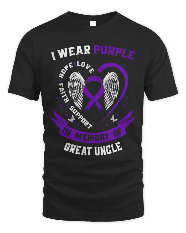 I Wear Purple In Memory of my Great Uncle Pancreatic Cancer