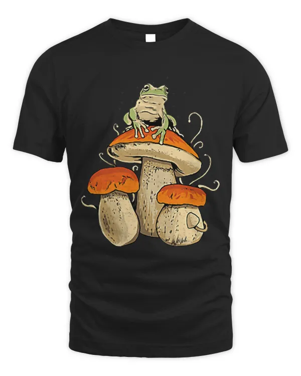 Froggy Frog Cottagecore Frog & Mushroom Vintage Frog Lover Frogs