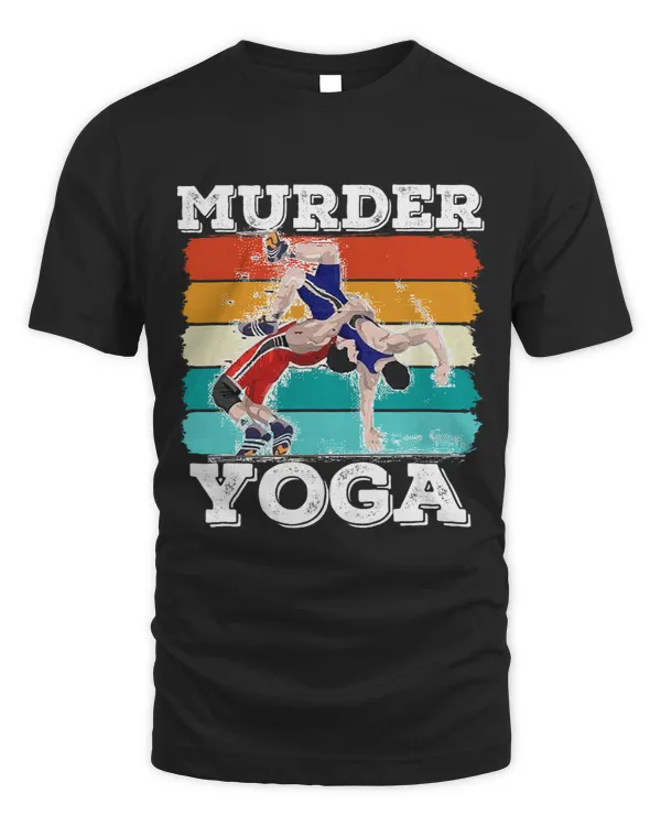 Namaste Yoga Vintage Retro Funny Zen Yoga Wrestling Lover Wrestler Tee Meditation