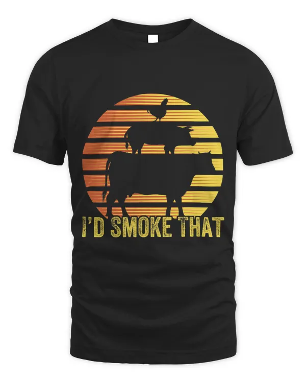 I Would Smoke That Gift For BBQ Enthusiasts Grilling Retro