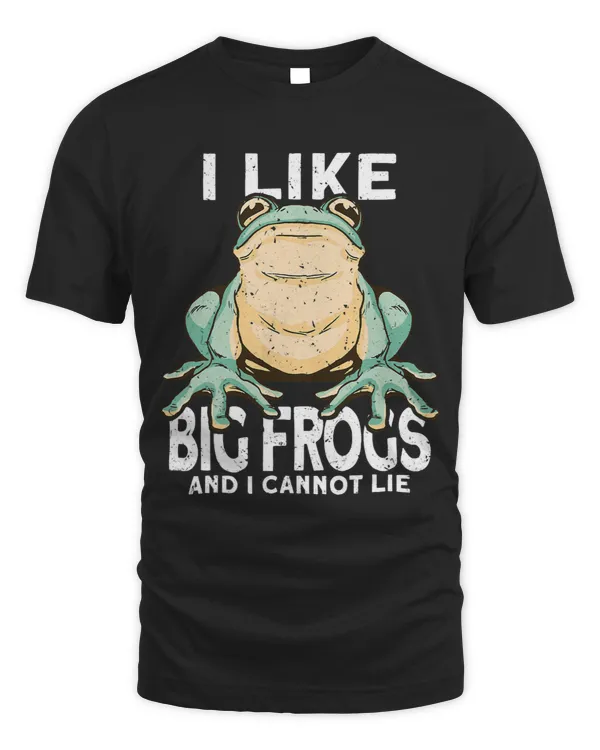 Froggy Frog Mens I Like Big Frogs and I Cannot Lie Funny Frog catcher Frogs