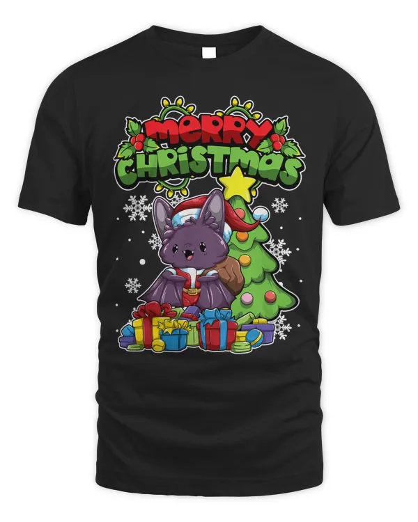 Merry Christmas Animals Xmas Bat 1