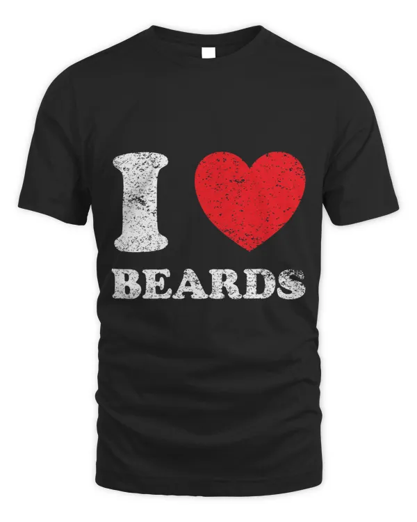 Distressed Grunge Worn Out Style I Love Beards
