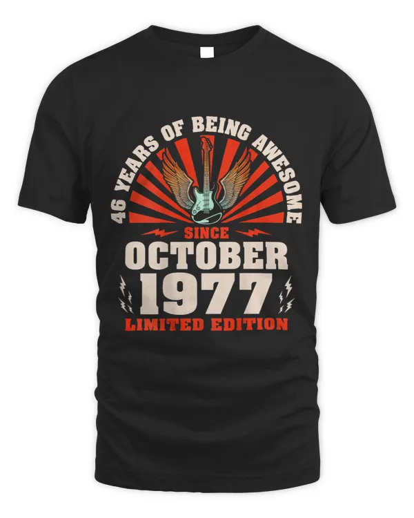 46th Birthday Vintage Guitarist Music Lovers October 1977