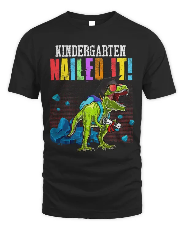 Kids T Rex Kindergarten Nailed It Graduation Class Of 2