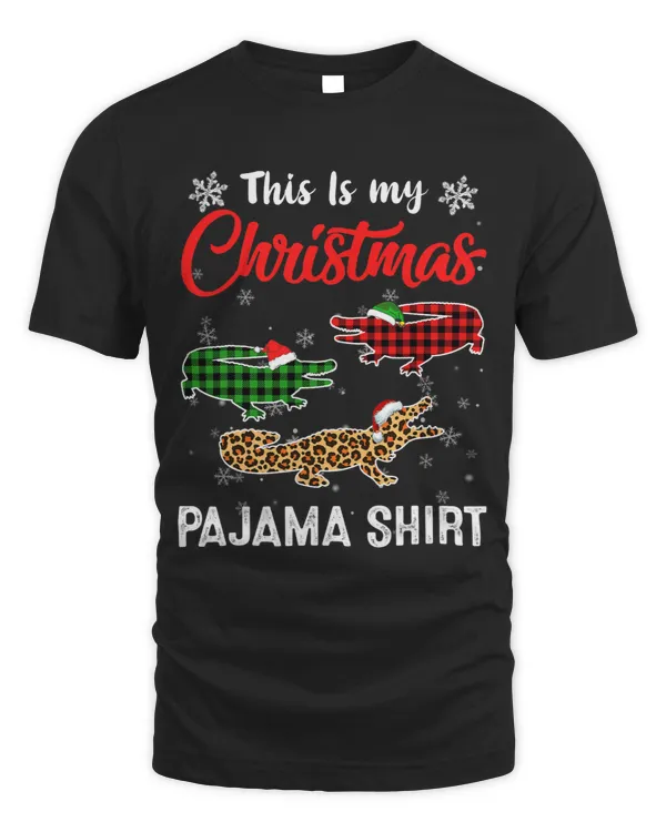 This Is My Christmas Pajama Leopard Plaid Alligator