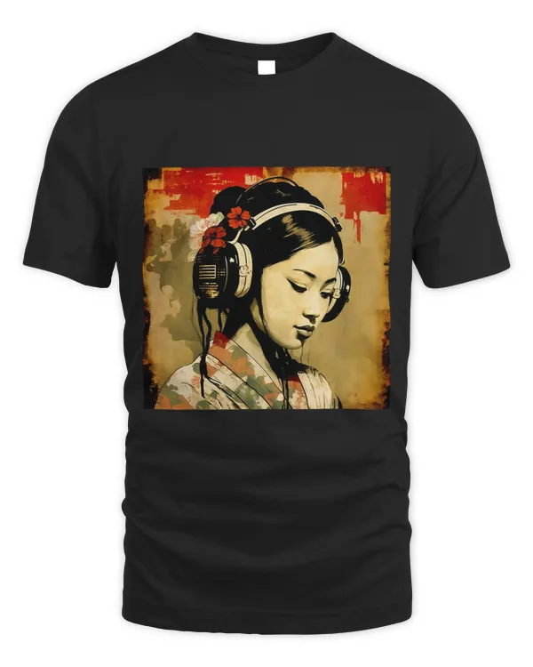 Music Loving Asian Woman