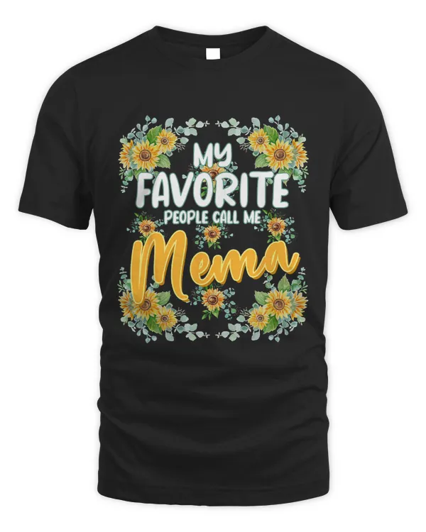 My Favorite People Call Me Mema Floral Shirt Mothers Day