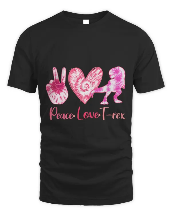 Tie Dye Peace Love Trex Lover Girl Women