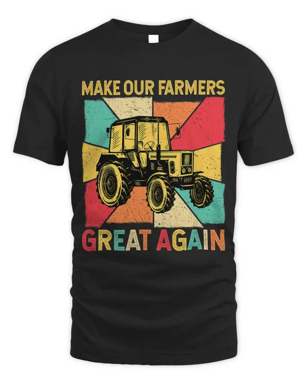 Retro Vintage Farmer Farming Farm Owner Tractor Family