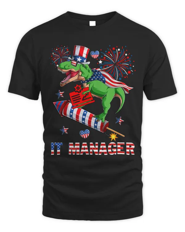 IT Manager Costume TRex Sunglasses Riding Firecrackers