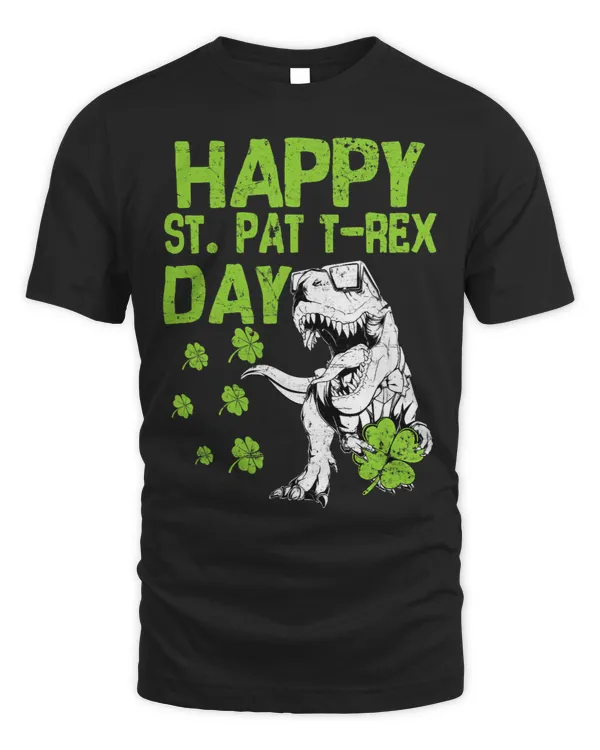 Happy St. Pat tRex Day Saint Shenanigan Clover Irishman