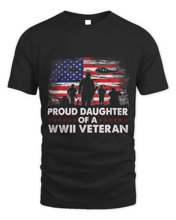 Veteran Vets Proud Daughter Of A WWII Veteran s World War 2 Vet 1 Veterans - Unisex Standard T-Shirt Unisex Standard T-Shirt