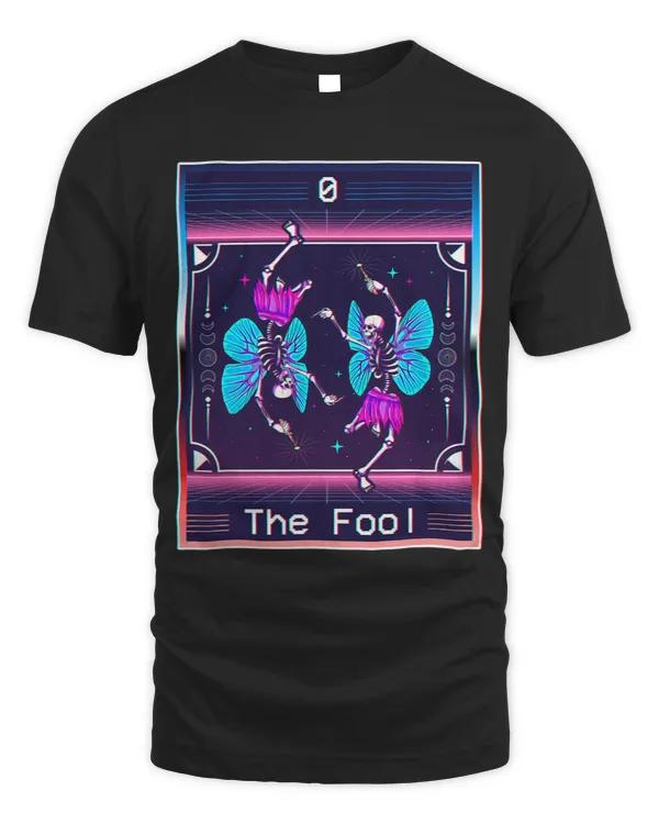 Fairycore Aesthetic Vaporwave Skeleton Tarot Card The Fool