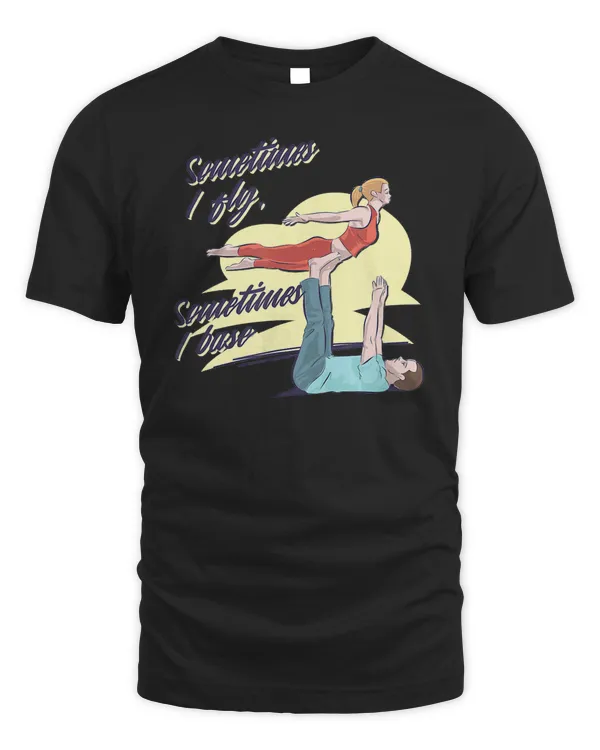 Acroyoga Tee Yoga Couple Base and Fly - crea