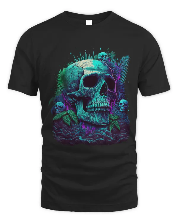 Skeleton Skulls Vaporwave Skull