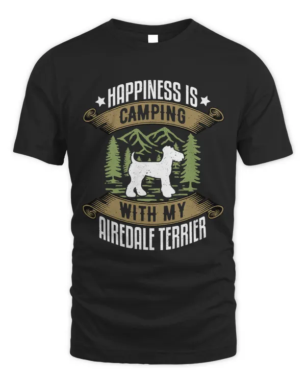 Camping Camp With Airedale terrier Camp Lover Camping And Dogs Camper
