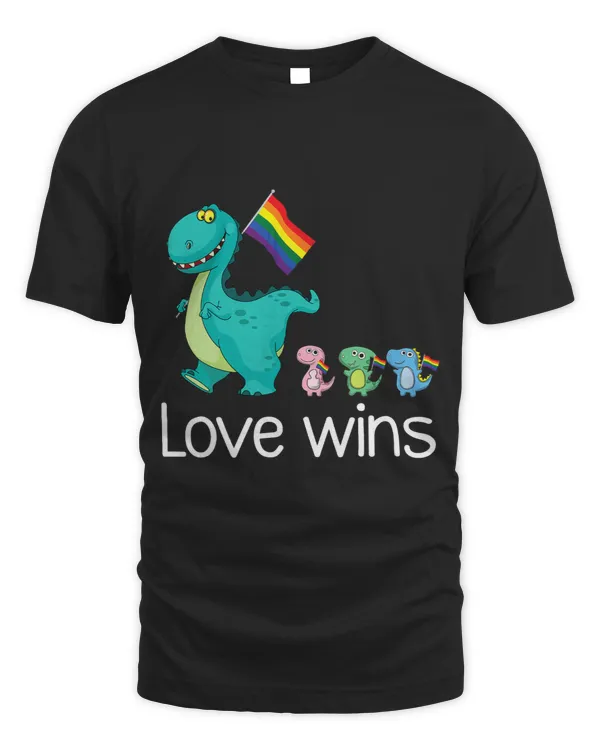 LGBTQ Love Wins Gay Pride LGBT Ally Trex Dino Lgbt Flag