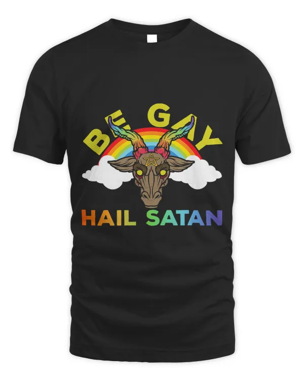 LGBTQ Satanic Gay Pride Baphomet Hail Satan Occult Pentagram 6