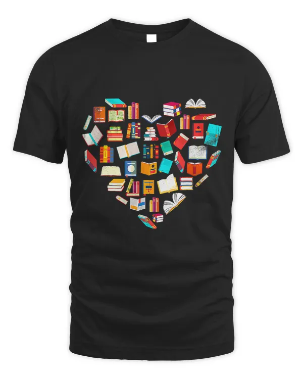 Reading Book Heart Shape Reading Club Librarian Bookworm Book Lover Reader