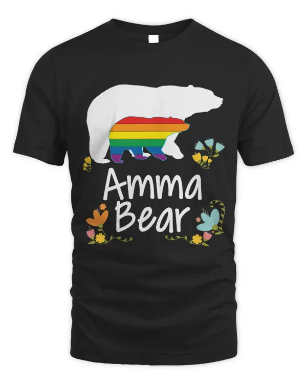 Amma LGBT Bear Gay Lesbian Pride Rainbow Floral Transgender