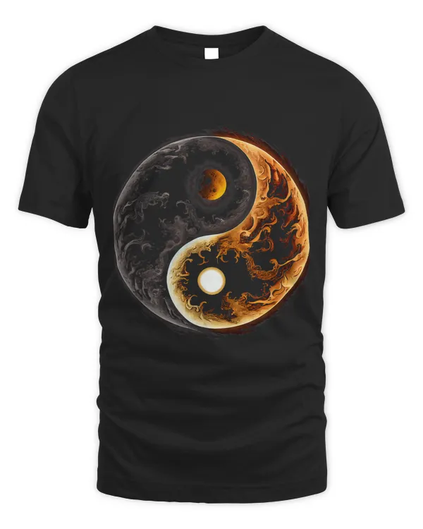 Meditation Yin Yang Sun Moon Graphic