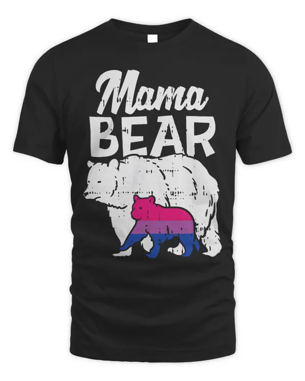 Bisexual Pride Mama Bear Bi Flag LGBTQ Mom Ally Women Gift